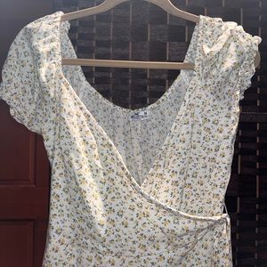 Flower wrap dress
